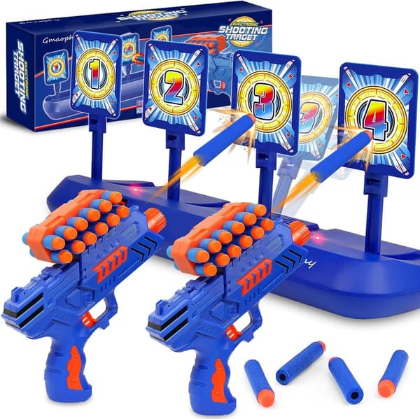Birthday Shooting Game Targets with Foam Dart Blaster for Kids