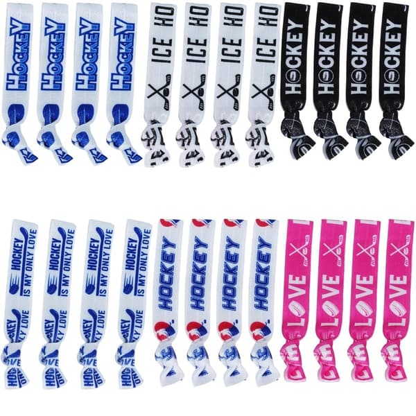 Hockey Hair Accessories - No Crease Headbands for Women (24 Pack)