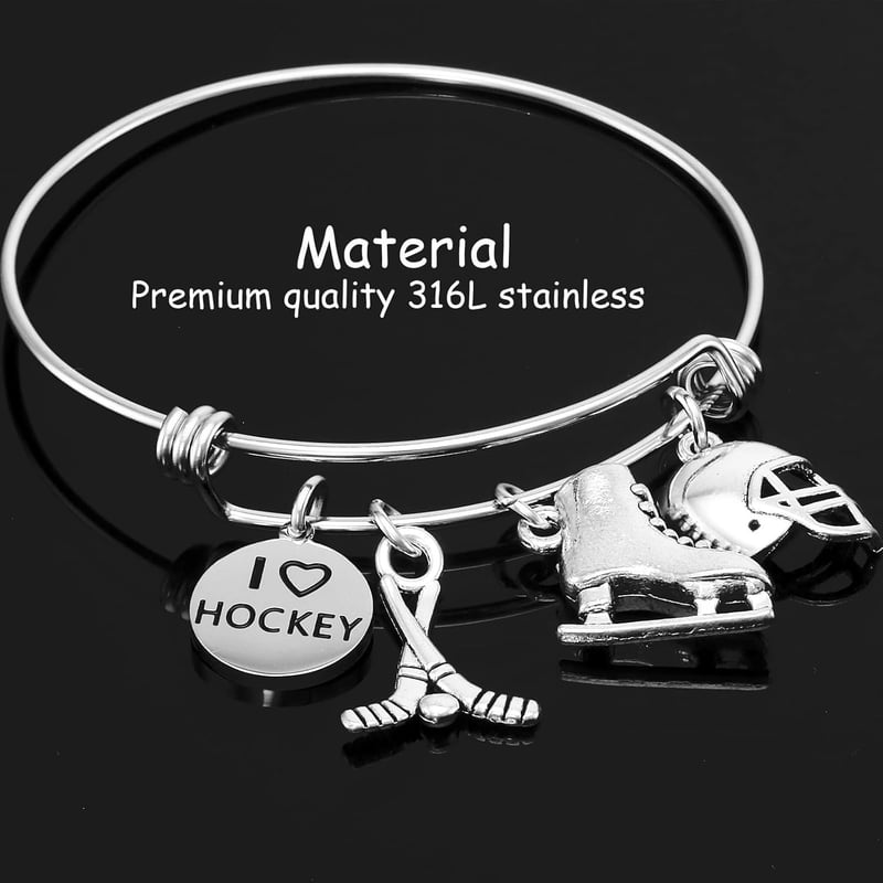 Hockey Player Bracelet & Accessories Gift Set