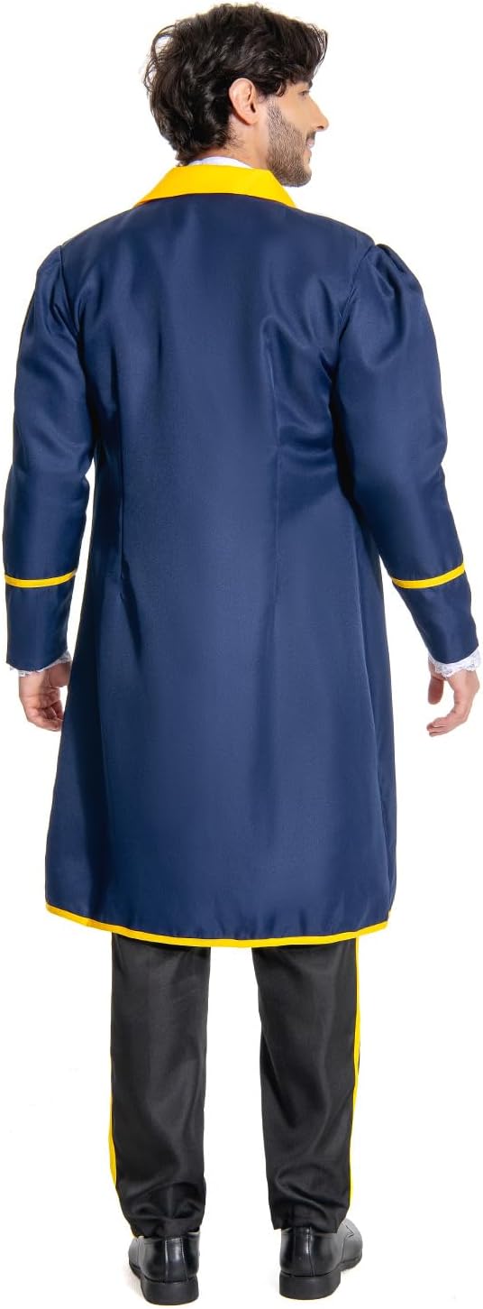 Prince Charming Costume for Men - Pants, Coat, Shirt & Belt