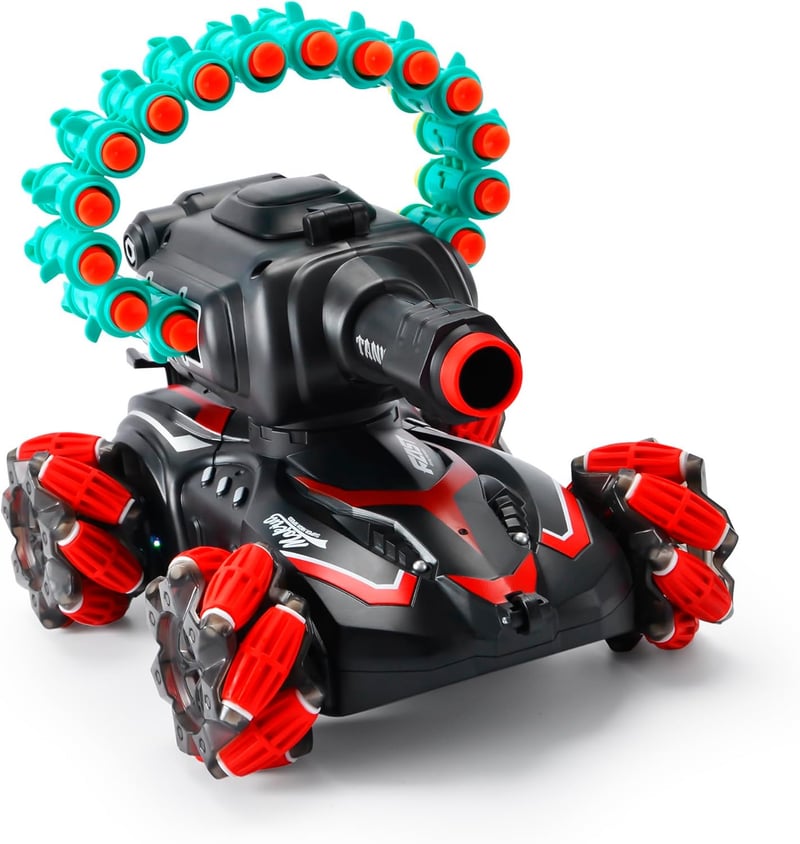 Nerf Remote Control Tank with Foam Dart Shooter - Kids' Birthday Gift