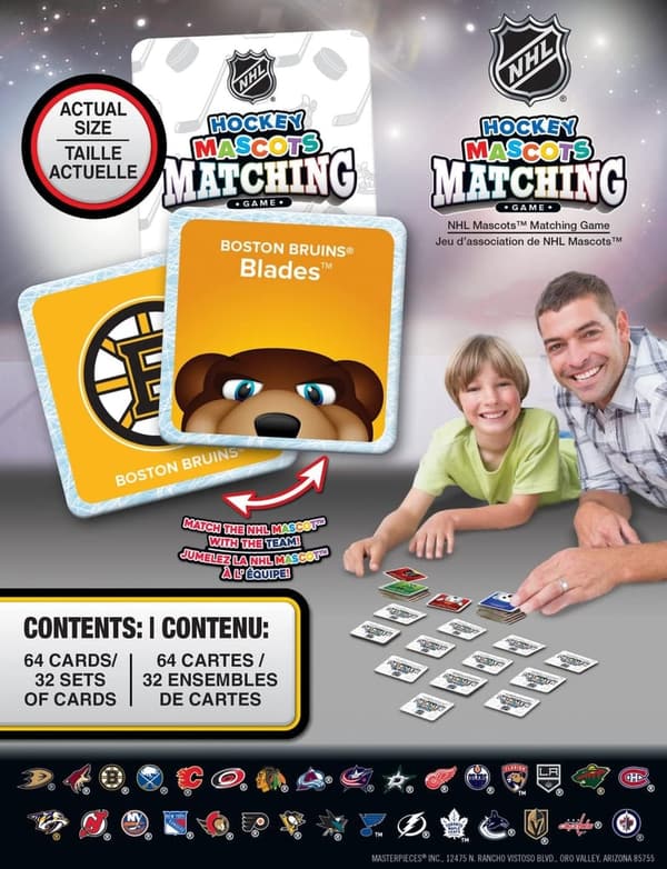 NHL Mascots Matching Game for Kids and Families