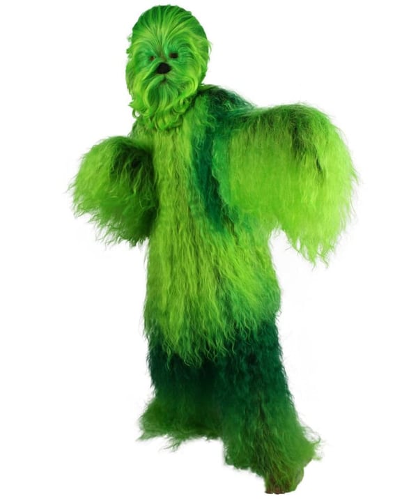 Green Military Ape Cosplay Costume & Wig Bundle for Adults