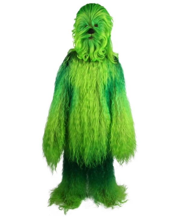 Green Military Ape Cosplay Costume & Wig Bundle for Adults