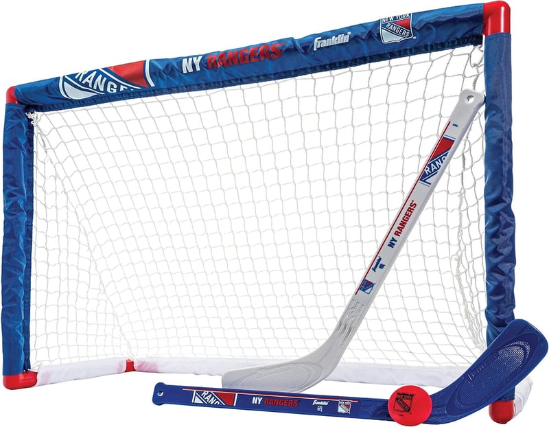 Indoor Mini Hockey Set for Kids - Official NHL Goal, Ball & Sticks