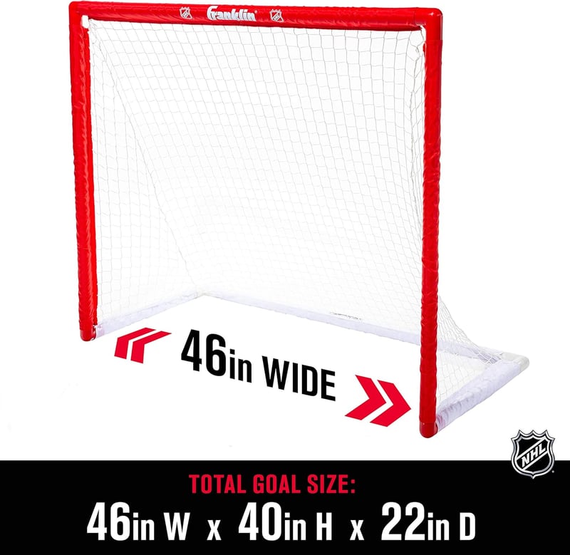 Youth Street Hockey Set - 2 Junior Sticks, PVC Goal & Ball