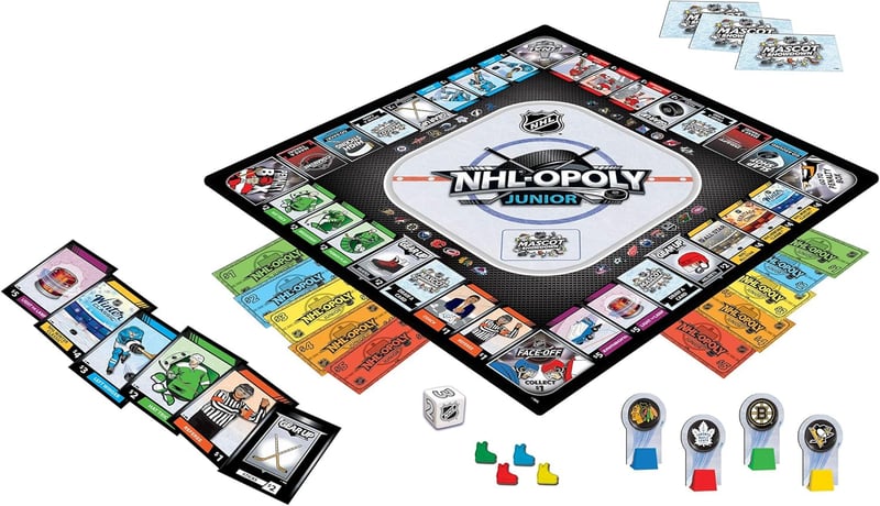 NHL Opoly Junior Board Game for 2-4 Players, 年齡 6+