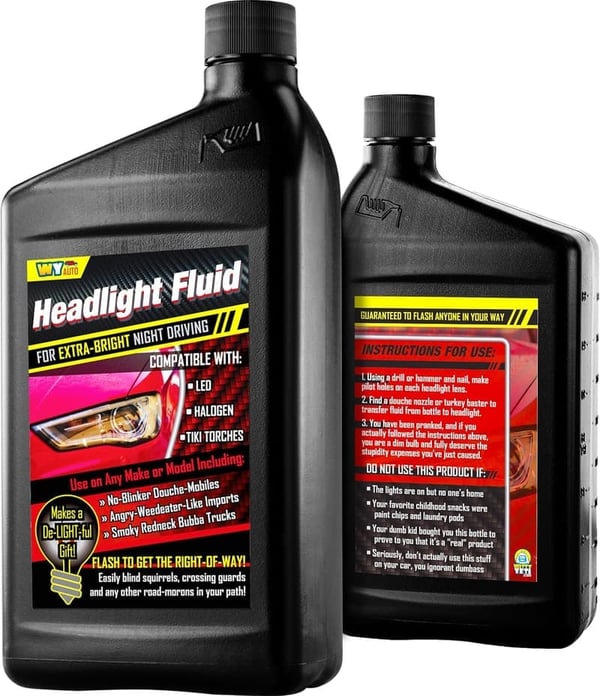 Funny Yeti Headlight Fluid Gag Gift for Secret Santa
