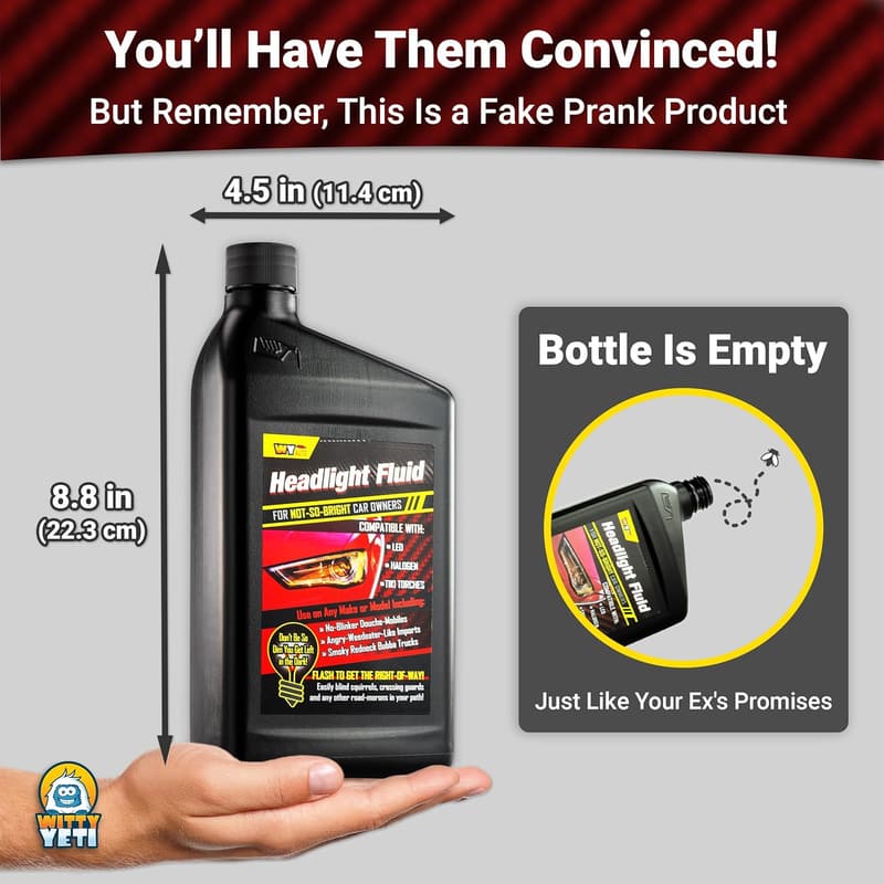 Funny Yeti Headlight Fluid Gag Gift for Secret Santa