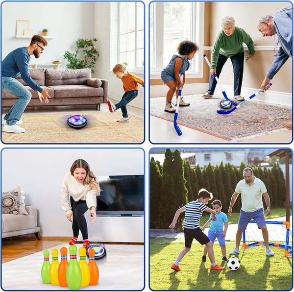 Rechargeable 4-in-1 Hover Soccer Ball Set with LED for Kids