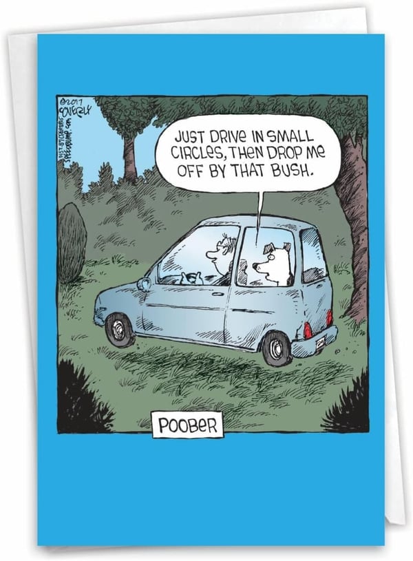 Funny Cartoon Dog Greeting Card for All Occasions