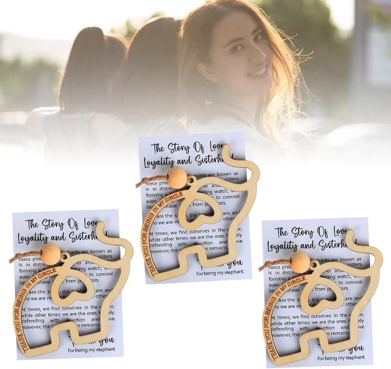 Friendship Elephant Ornaments Set with Story Cards