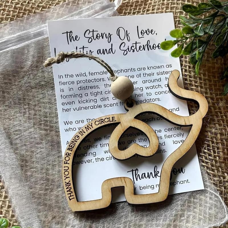 Friendship Elephant Ornaments Set with Story Cards