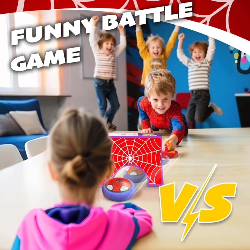 Boys' Birthday Gift: Spiderman Tabletop Air Hockey Game