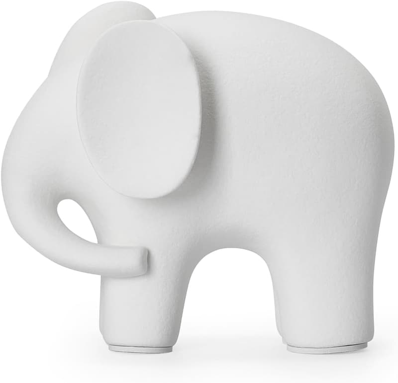 Ceramic White Elephant Decor for Home or Office