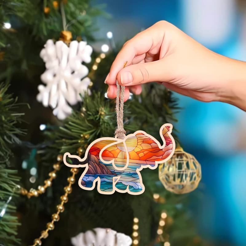 Friendship Elephant Ornament with Story Card for Women