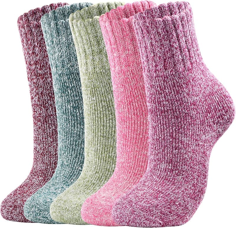 Cozy Wool Socks for Winter - Thick Knit Crew for Women & Men