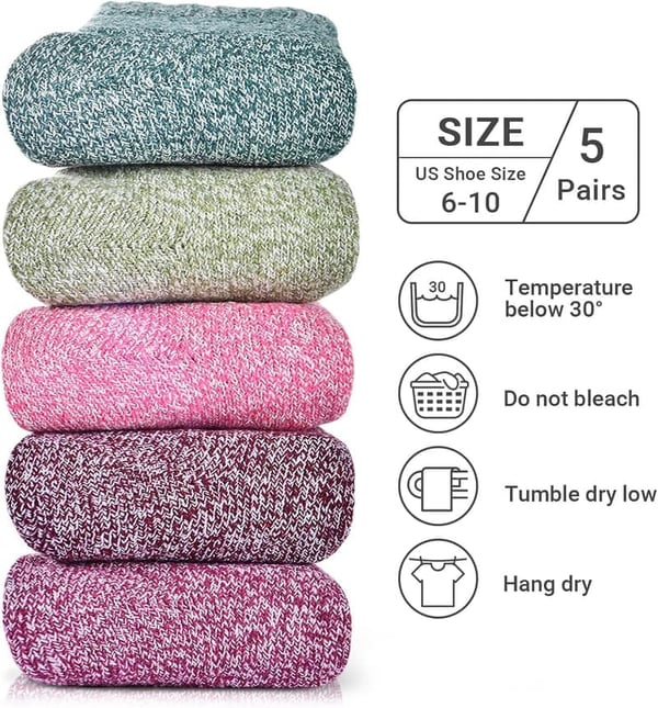 Cozy Wool Socks for Winter - Thick Knit Crew for Women & Men