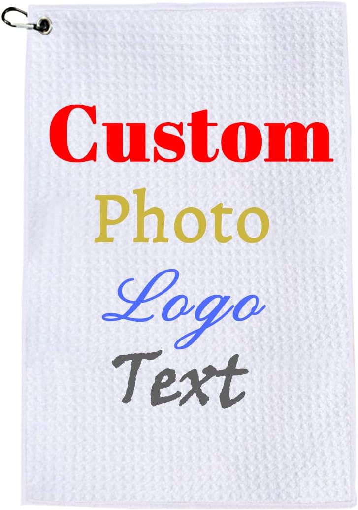 Personalized Golf Towels with Custom Photo/Text - Set of 50