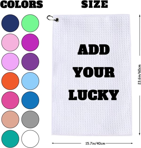 Personalized Golf Towels with Custom Photo/Text - Set of 50
