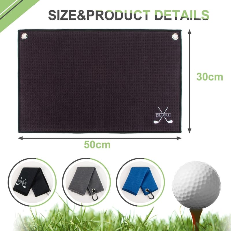 Personalized Microfiber Golf Towel with Clip
