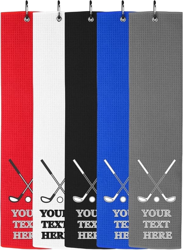 Custom Embroidered Golf Towels in Multiple Colors