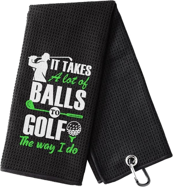 Funny Golf Towel with Clip - 