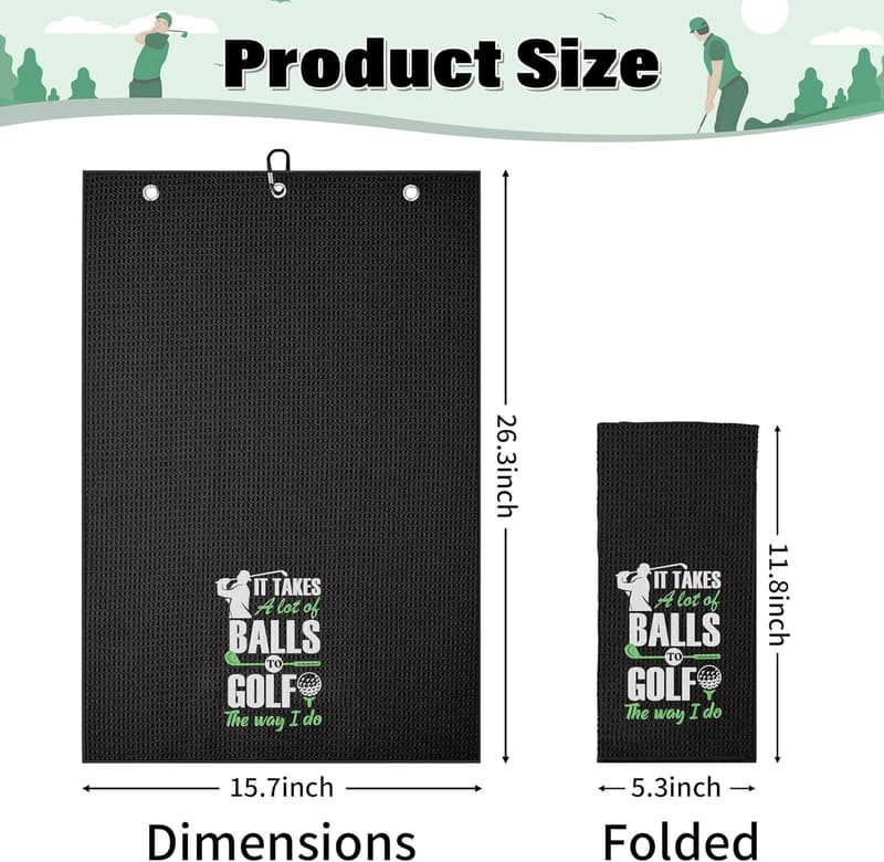 Funny Golf Towel with Clip - 