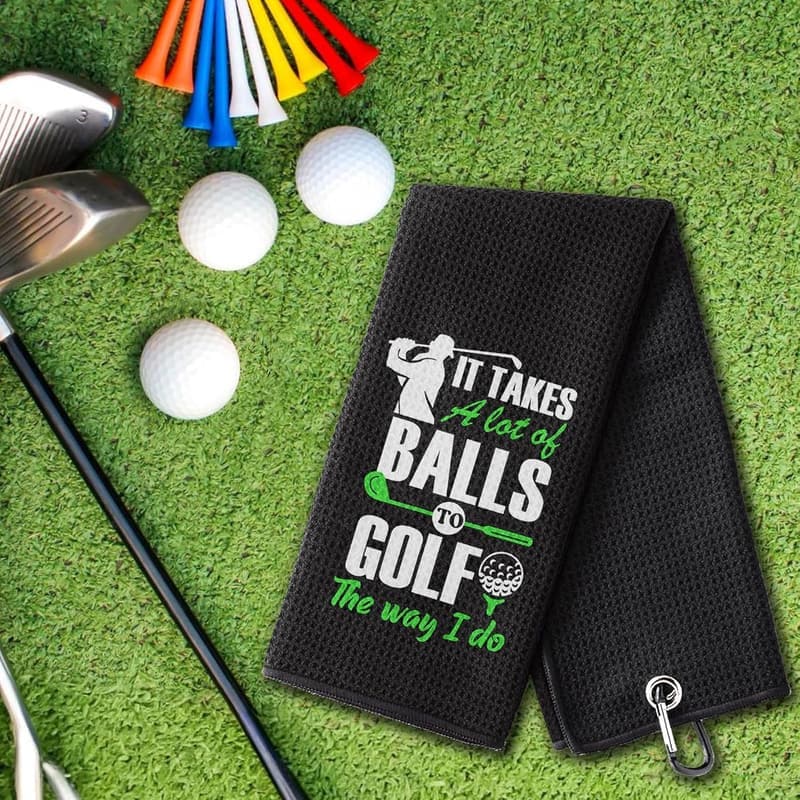 Funny Golf Towel with Clip - 