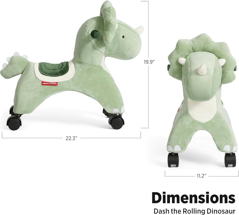 Ride-On Dinosaur Toy for Toddlers Ages 1-3 - Green