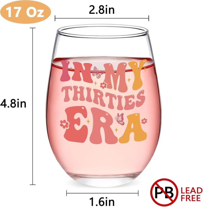 30th Birthday Wine Glass for Women - Perfect Gift Idea