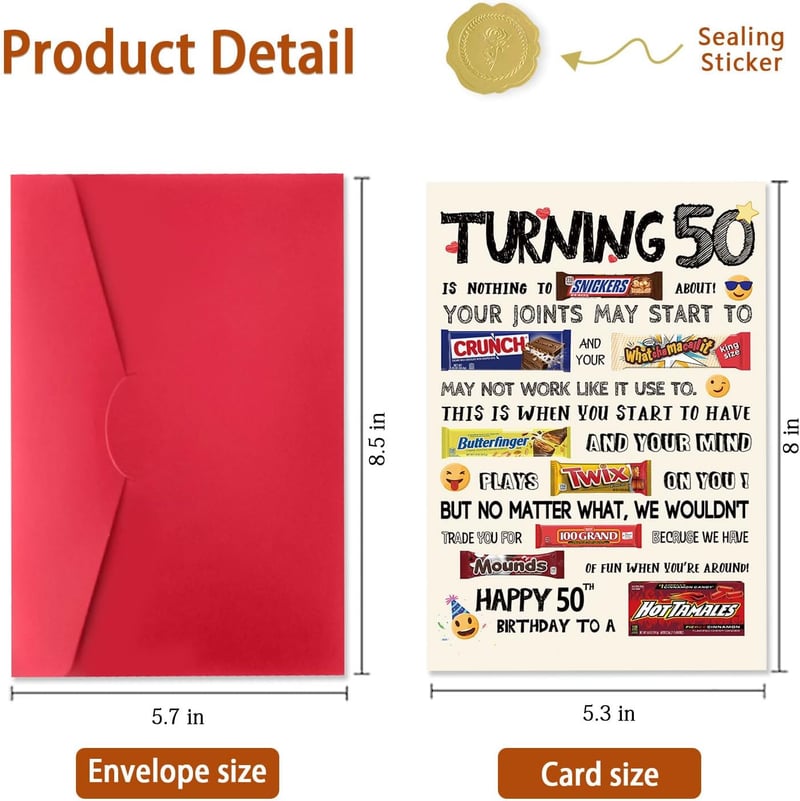 50th Birthday Funny Card - Unique Gift for Couples