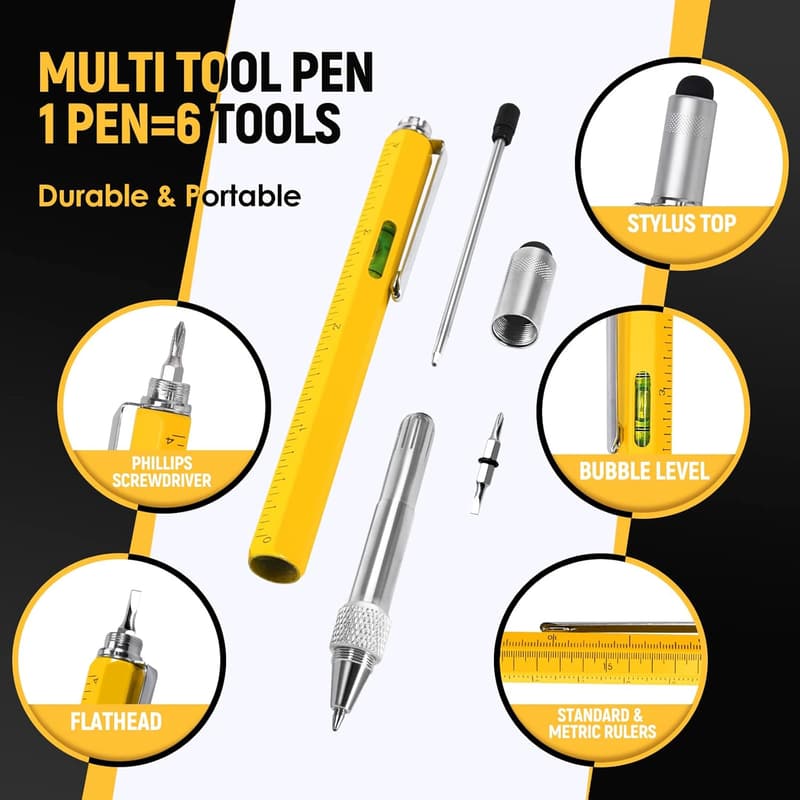 Personalized Multitool Pen for Father's Day - 6-in-1 Gift