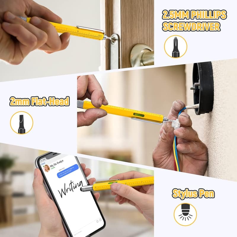 Personalized Multitool Pen for Father's Day - 6-in-1 Gift