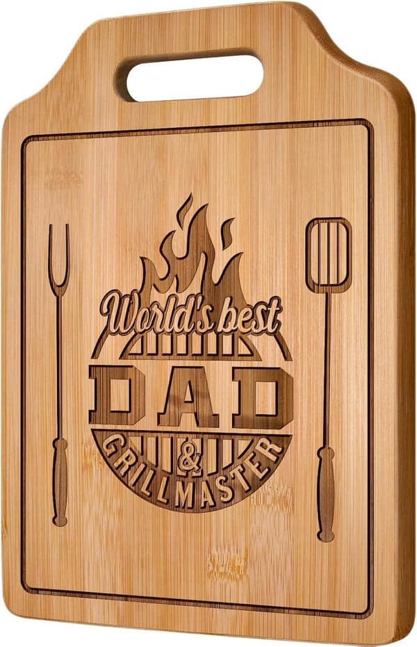 Father's Day Engraved Bamboo Cutting Board Gift for Dad