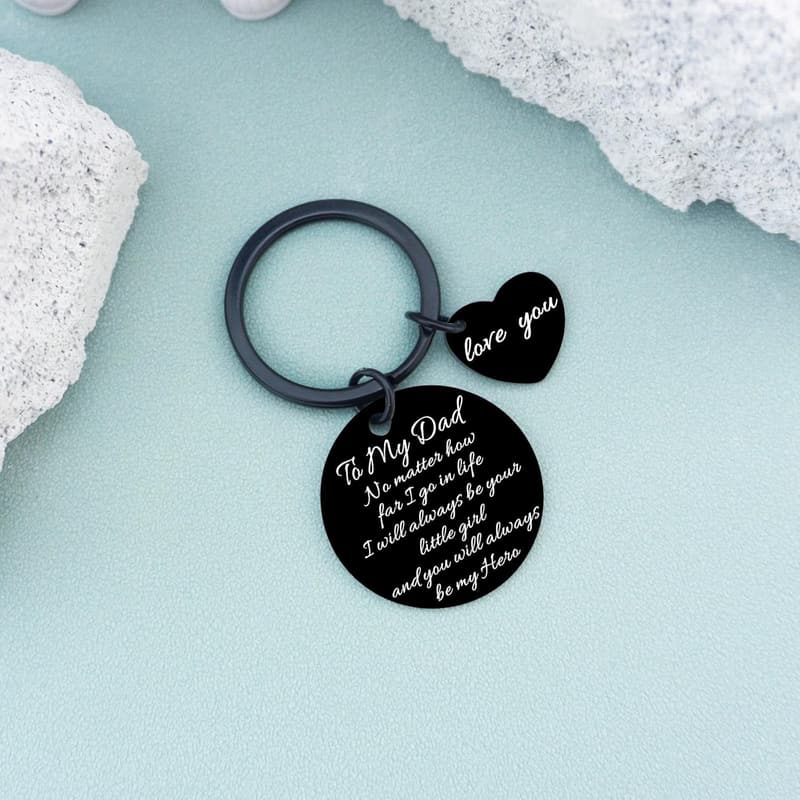 Father's Day Keychain Gift for Dad from Daughter