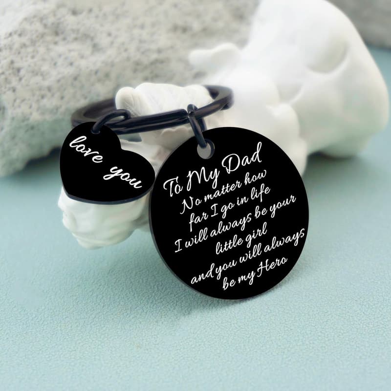 Father's Day Keychain Gift for Dad from Daughter