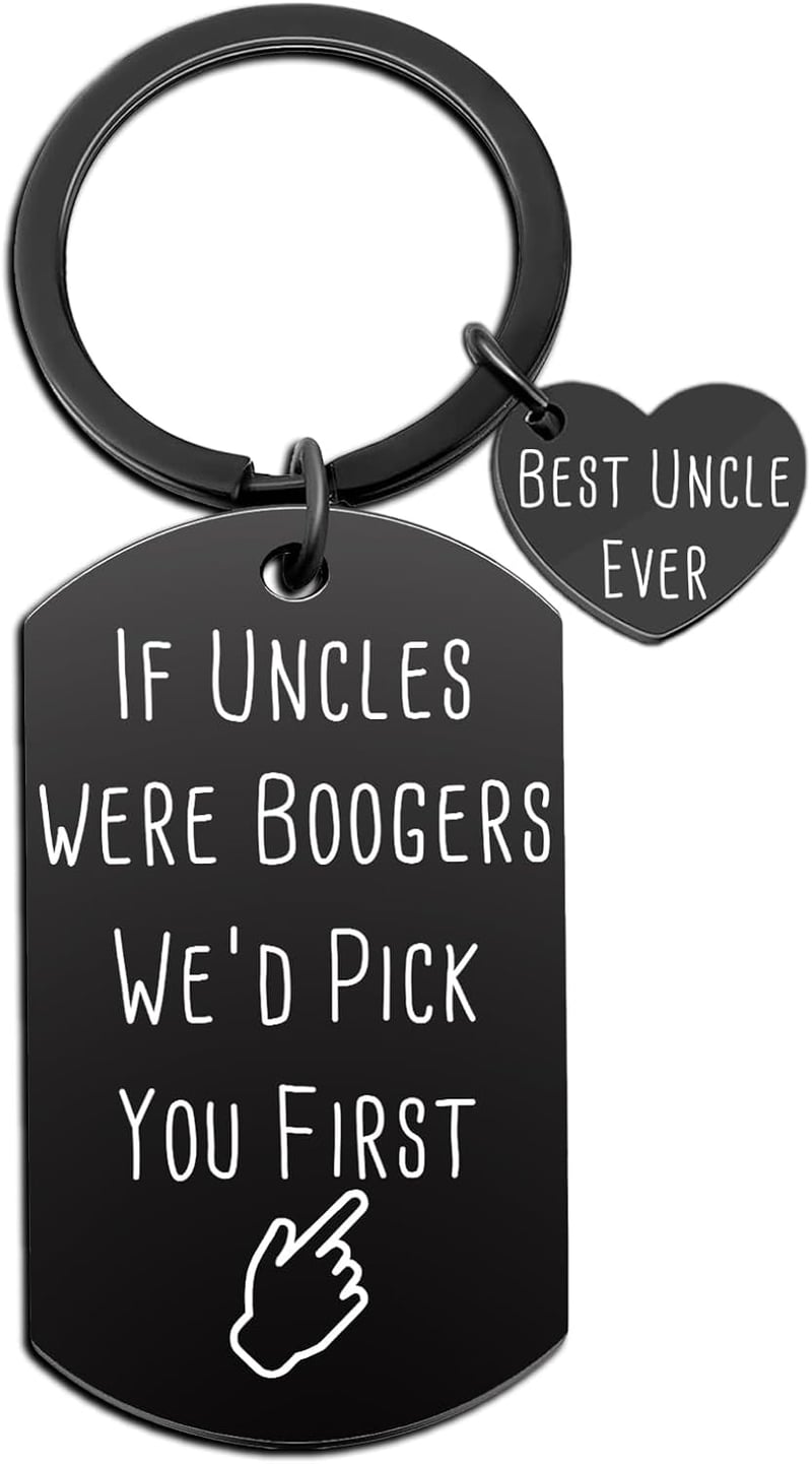 Funny Uncle Keychain Gift from Niece & Nephew for Birthdays