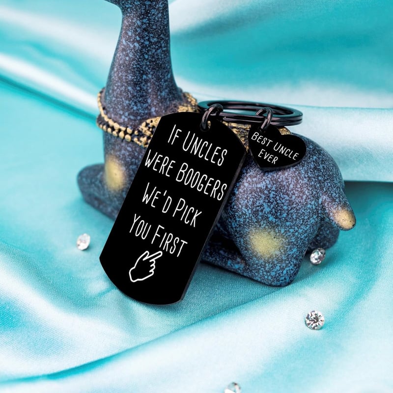 Funny Uncle Keychain Gift from Niece & Nephew for Birthdays