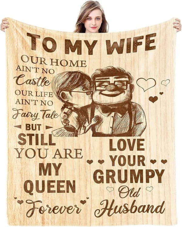 Wedding Anniversary Personalized Blanket for Wife