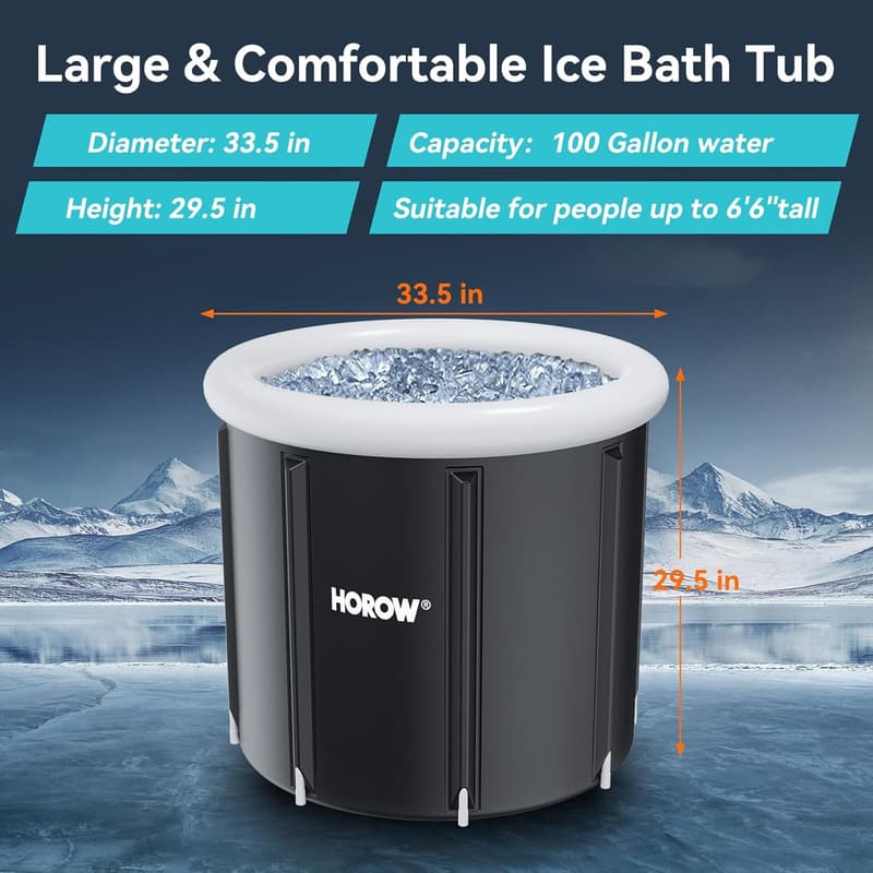 Portable Ice Bath Tub for Athletes – Inflatable Cold Therapy Recovery