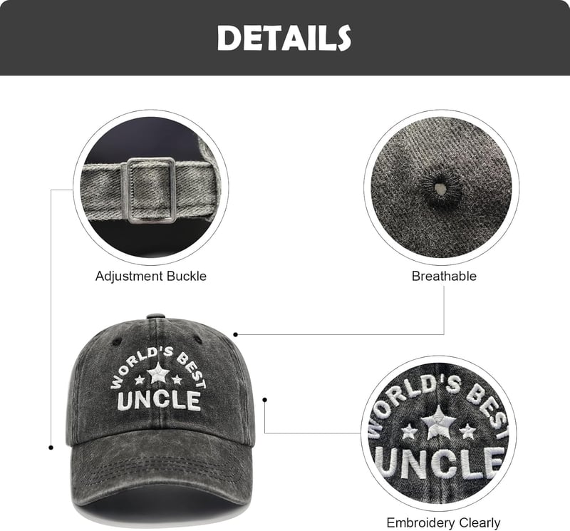 Father's Day Adjustable Embroidered Baseball Cap for Uncle