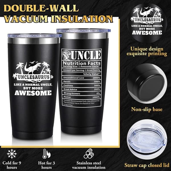 Cool Uncle Birthday Gift Set with 20oz Tumbler
