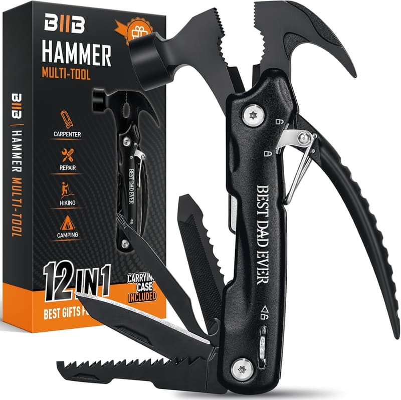12-in-1 Hammer Multitool - Great Father's Day Gift for Dad