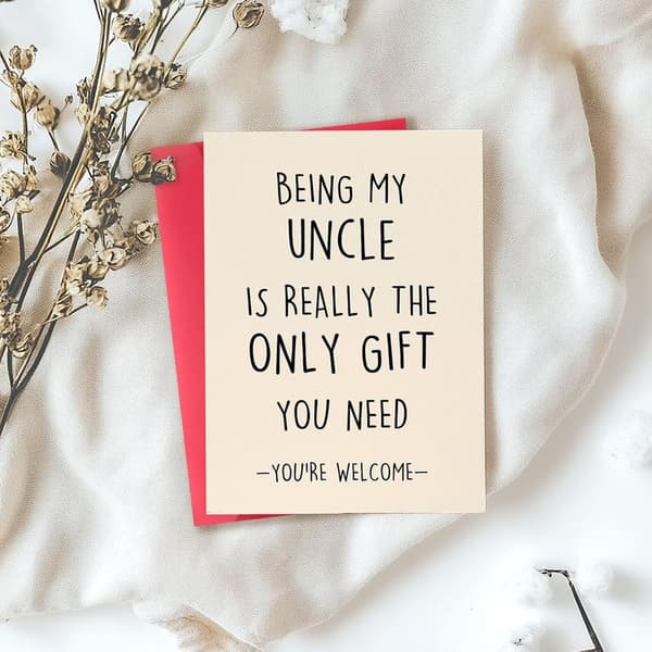 Happy Birthday Uncle Card - Fun Gift from Niece or Nephew