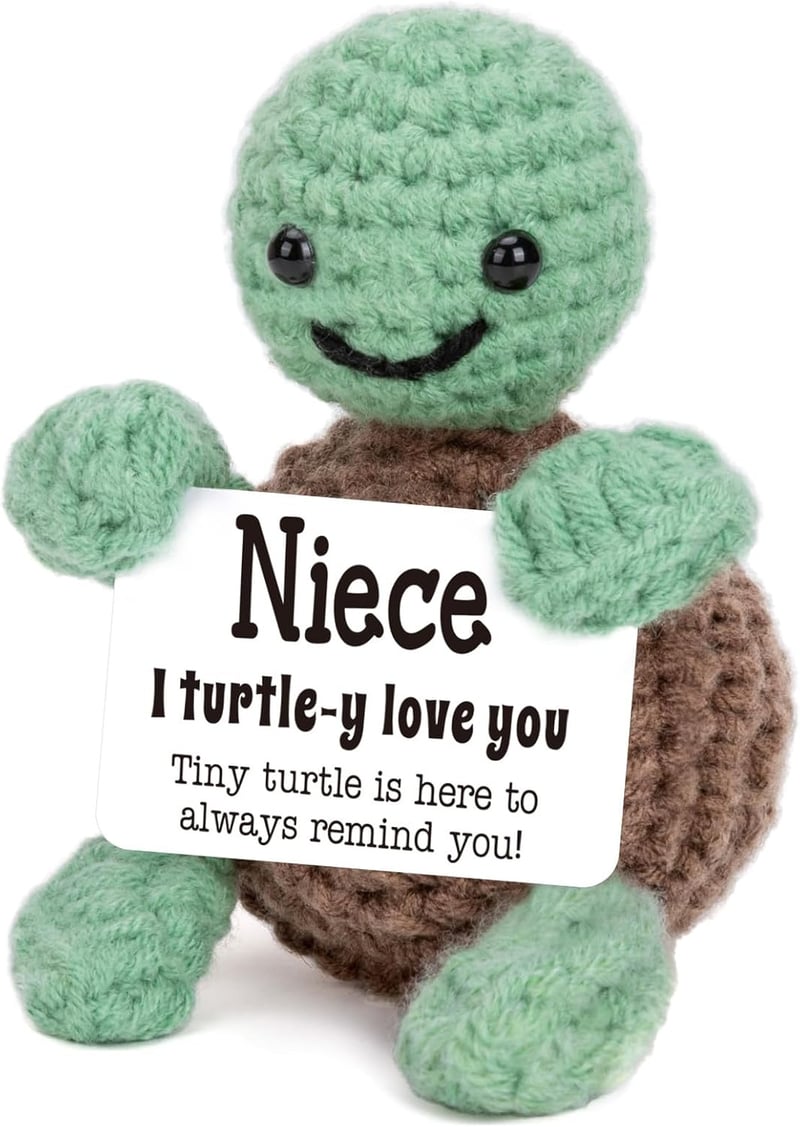 Handmade Crochet Turtle for Niece - Mother's Day Gift