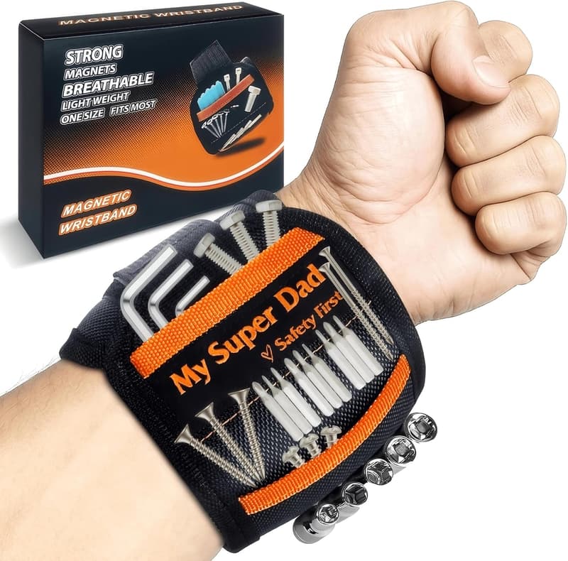Super Dad Magnetic Tool Wristband - Unique Father's Day Gift