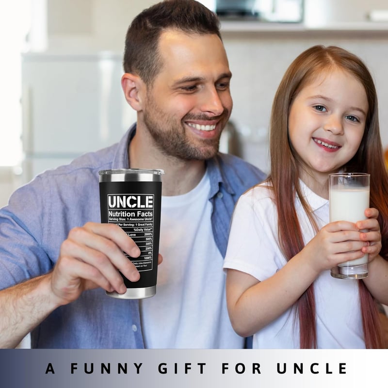 Father's Day Stainless Steel Tumbler for Uncle from Niece & Nephew