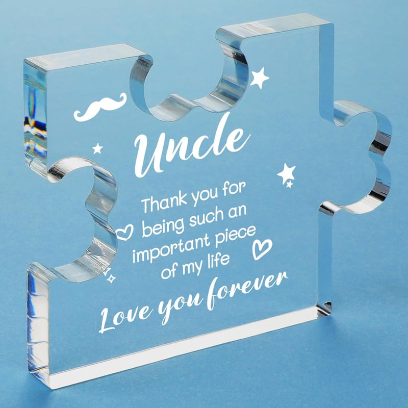 Uncle Gifts Plaque - Acrylic Desk Decoration for Father's Day