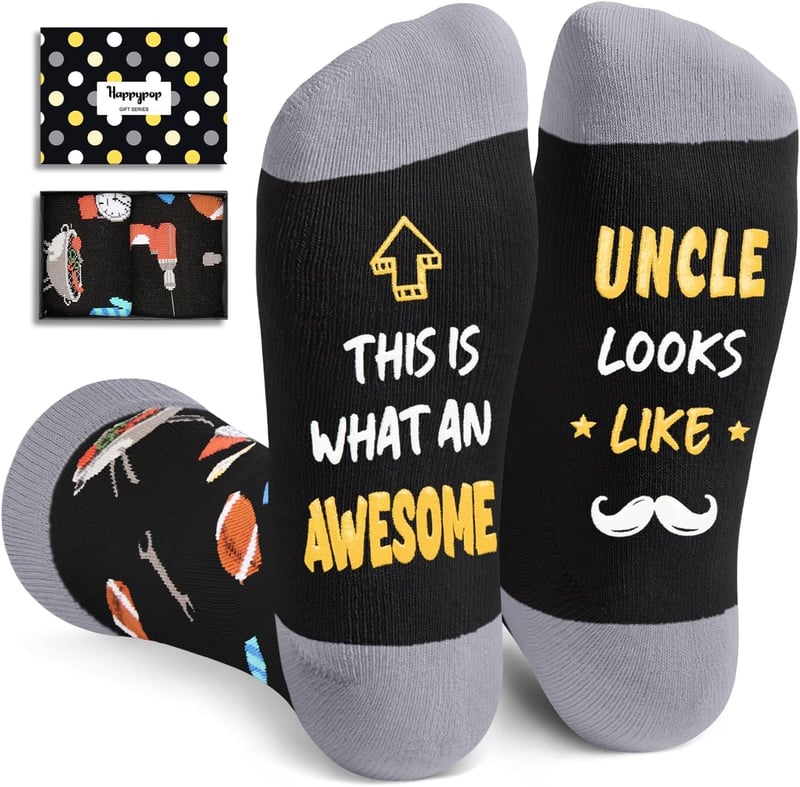 Father's Day Socks - Funny Gifts for Men, Nephew, Dad, Son-in-Law